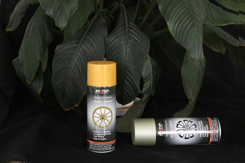 EASTUP Premium Metallic Acrylic Enamel Wheel Paint Light-Orange-Gold Color, Brilliant Finish, High Durability, Fade-resistant, Quick Drying Rim Coating - Image 2
